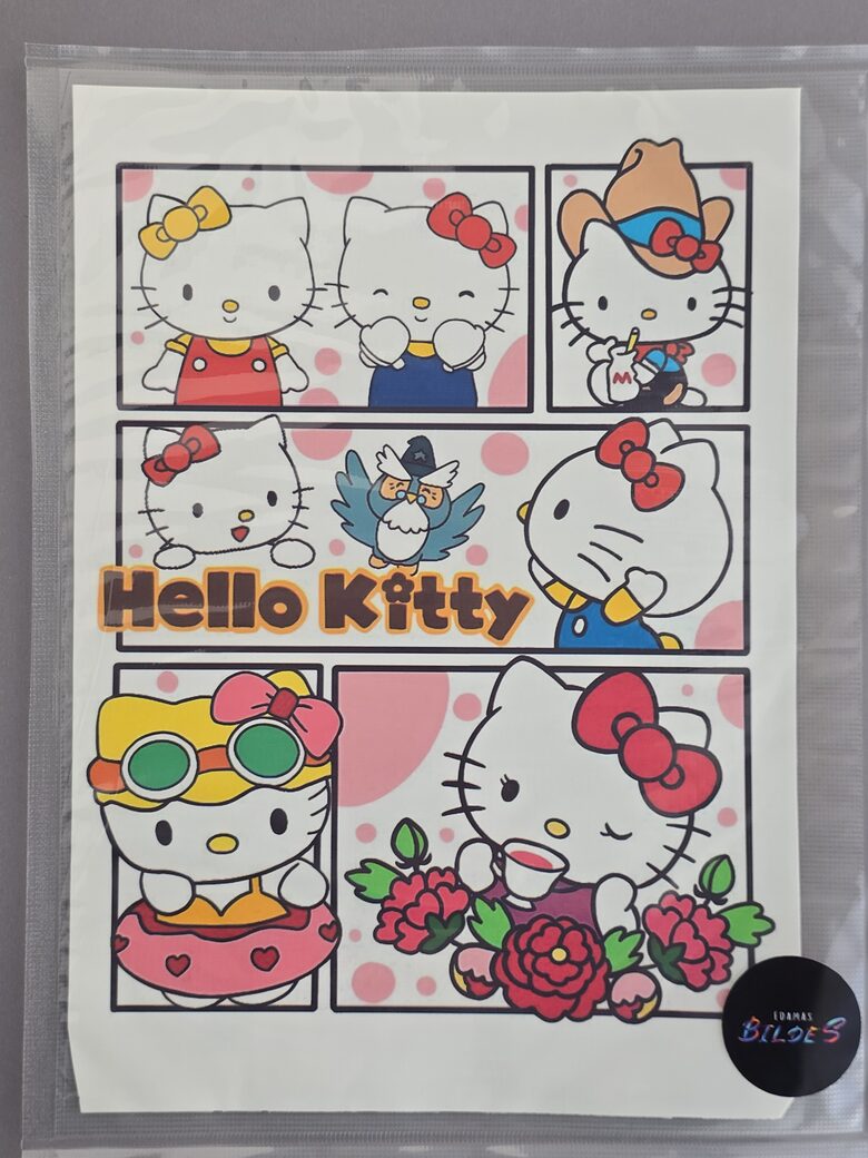 "Hello kitty", cukura papīrs ar apdruku 