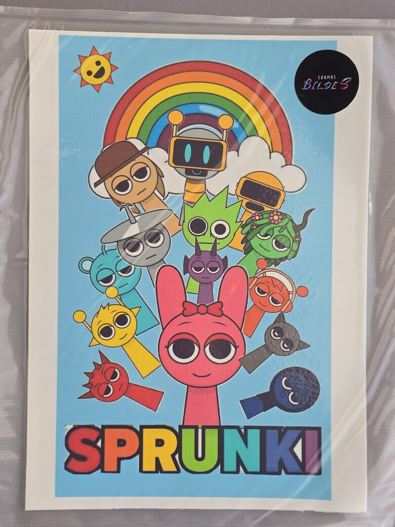 "Sprunki", cukura papīrs ar apdruku 