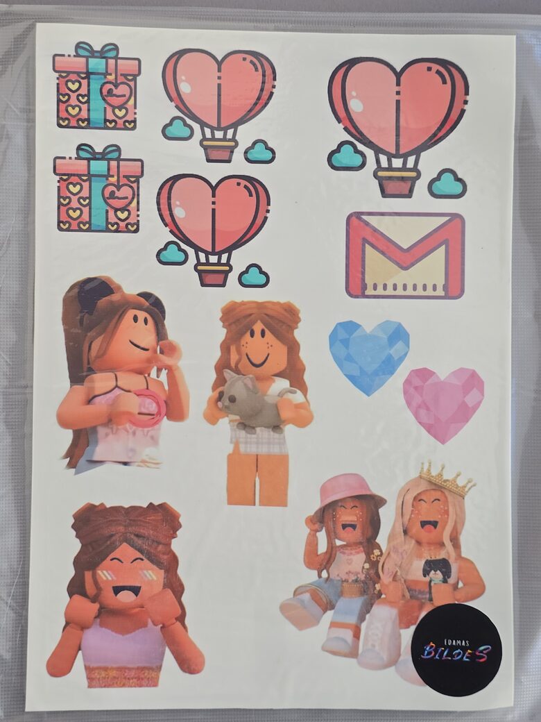 "Roblox" meiteņu, cukura papīrs ar apdruku 