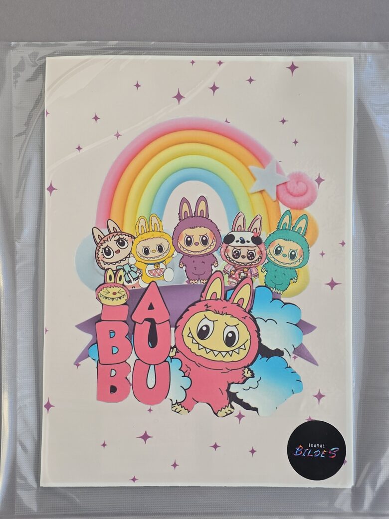 "Labubu", cukura papīrs ar apdruku 