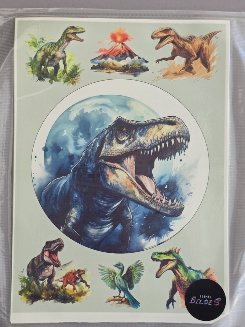 Dinosaur 18 cm/paraugs/ cukura papīrs ar apdruku 