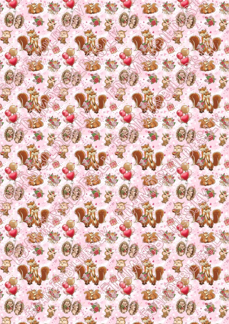 Chocolate Transfer Sheets "Valentine's Day Nr3" ar apdruku