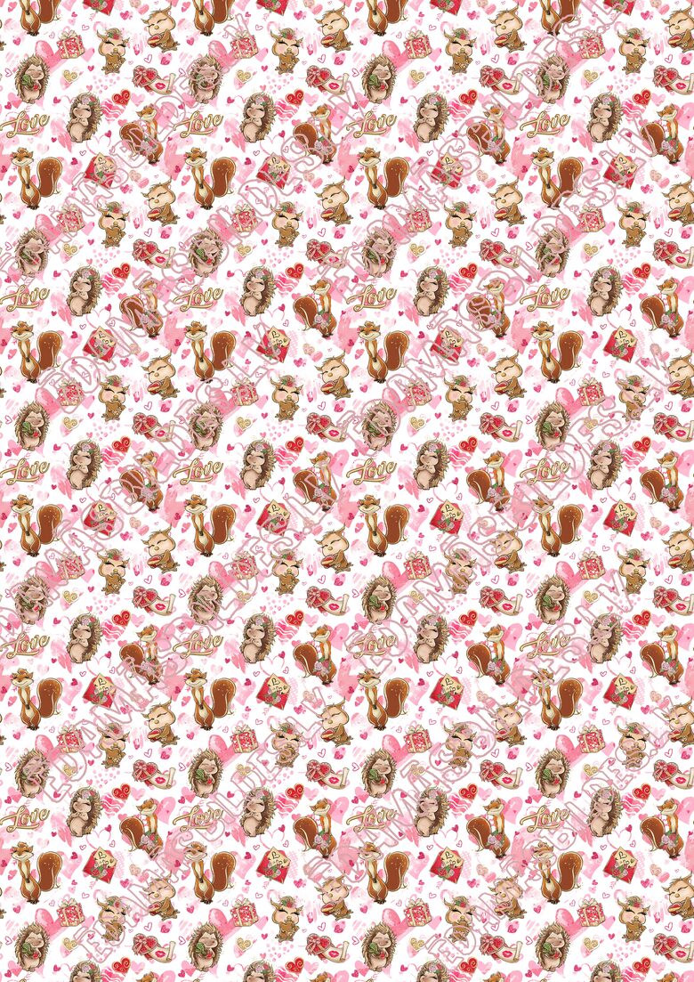 Chocolate Transfer Sheets "Valentine's Day Nr4" ar apdruku