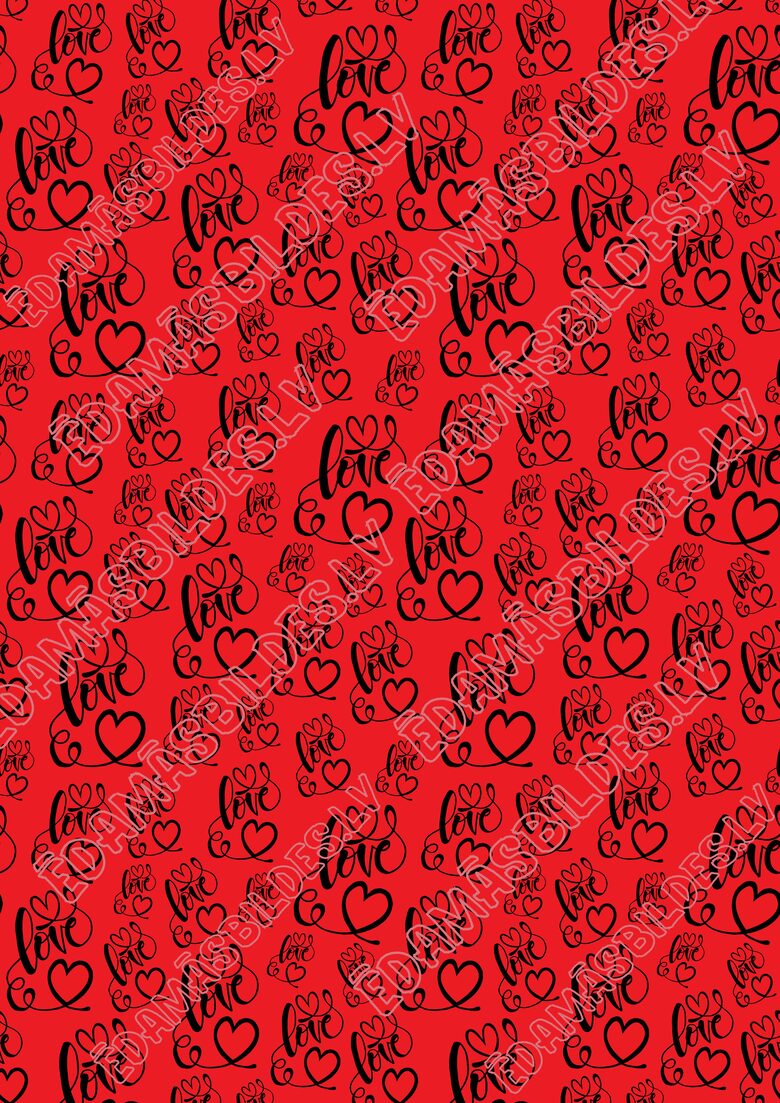 Chocolate Transfer Sheets "Love 2" ar apdruku