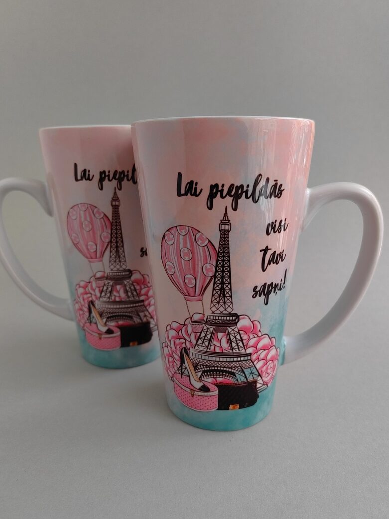 Latte krūze "Lai piepildās visi tavi sapņi"