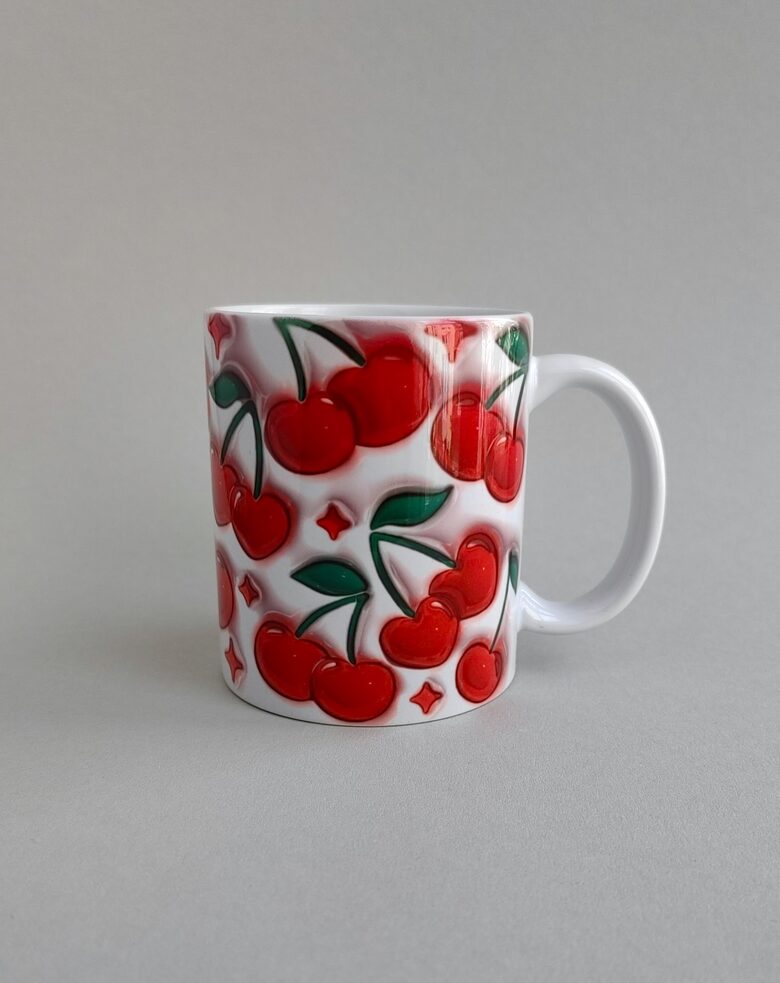 Keramikas krūze "Ķirši"