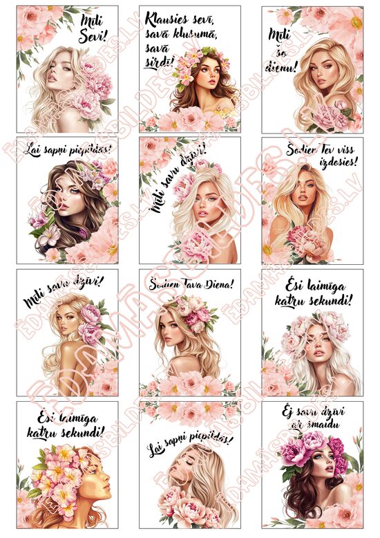 Cukura papīrs ar apdruku "Novēlējumi"