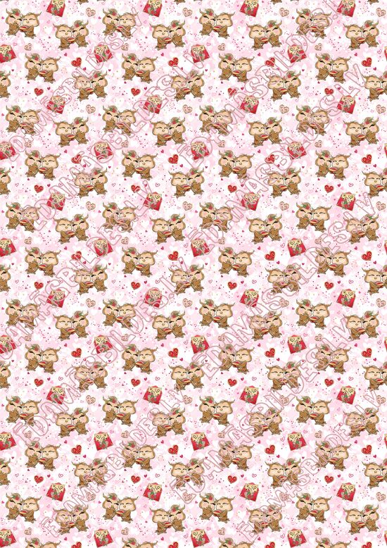 Chocolate Transfer Sheets "Valentine's Day Nr1" ar apdruku