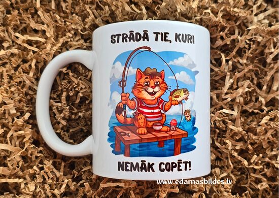 Keramikas krūze "Strādā tie, kuri nemāk copēt!"