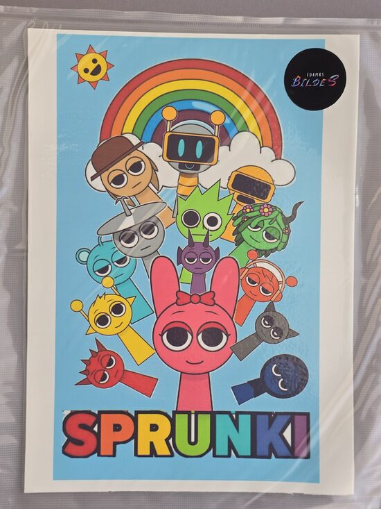 "Sprunki", cukura papīrs ar apdruku 