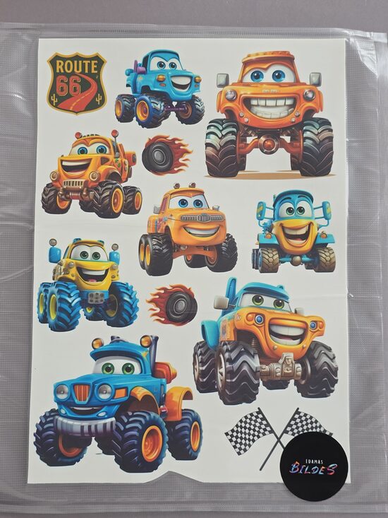  "Jautrās Monster Truck", cukura papīrs ar apdruku, ar nelielu brāķi