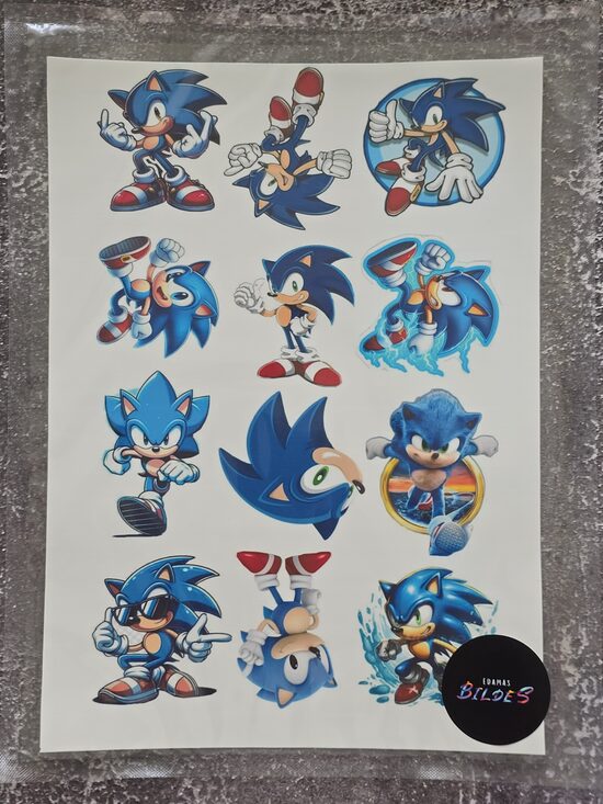 "Sonic", cukura papīrs ar apdruku, ar nelielu brāķi