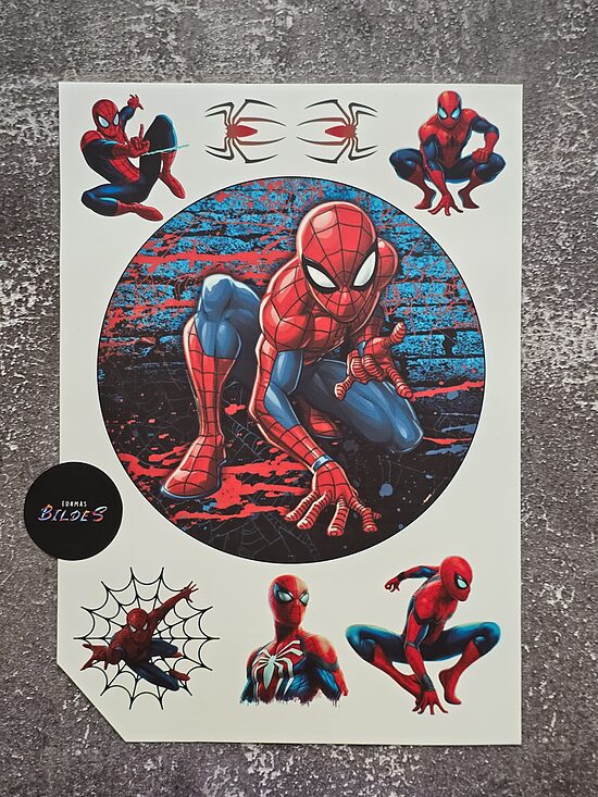 "Spiderman", paraugs, cukura papīrs ar apdruku 