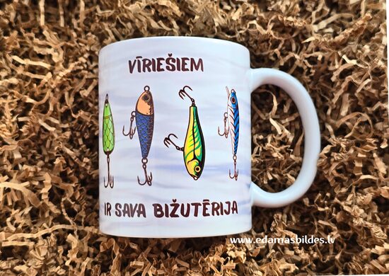 Keramikas krūze "Vīriešu bižutērija"