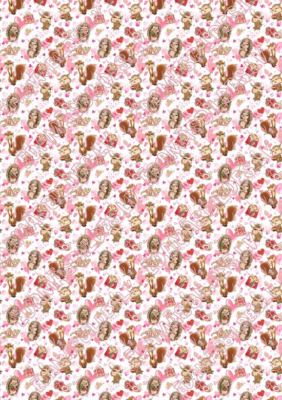 Chocolate Transfer Sheets "Valentine's Day Nr4" ar apdruku