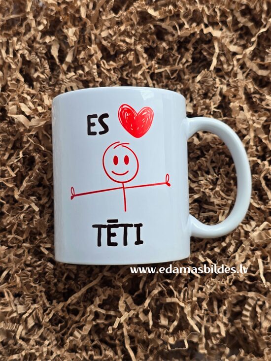 Keramikas krūze " Es mīlu tēti"