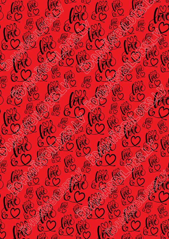 Chocolate Transfer Sheets "Love 2" ar apdruku