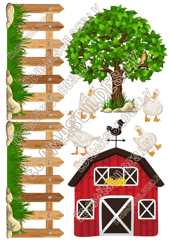 Cukura papīrs ar apdruku "Lauku sēta 2"