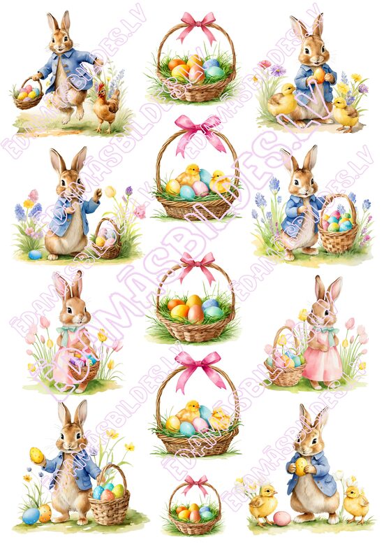 Cukura papīrs ar apdruku " Easter"