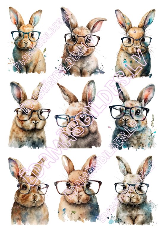 Cukura papīrs ar apdruku " Bunny "