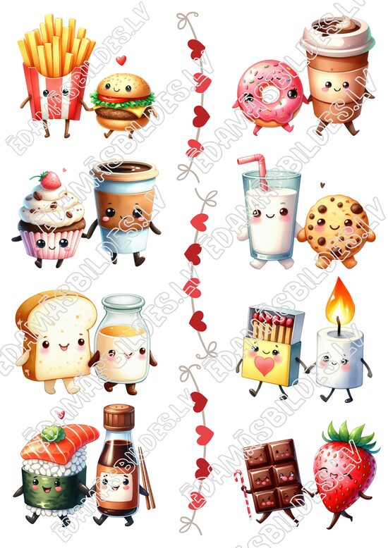 Cukura papīrs ar apdruku " Tu un es"