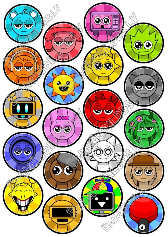 Cukura papīrs ar apdruku "Sprunks", 5 cm