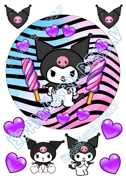 Cukura papīrs ar apdruku "Kuromi"