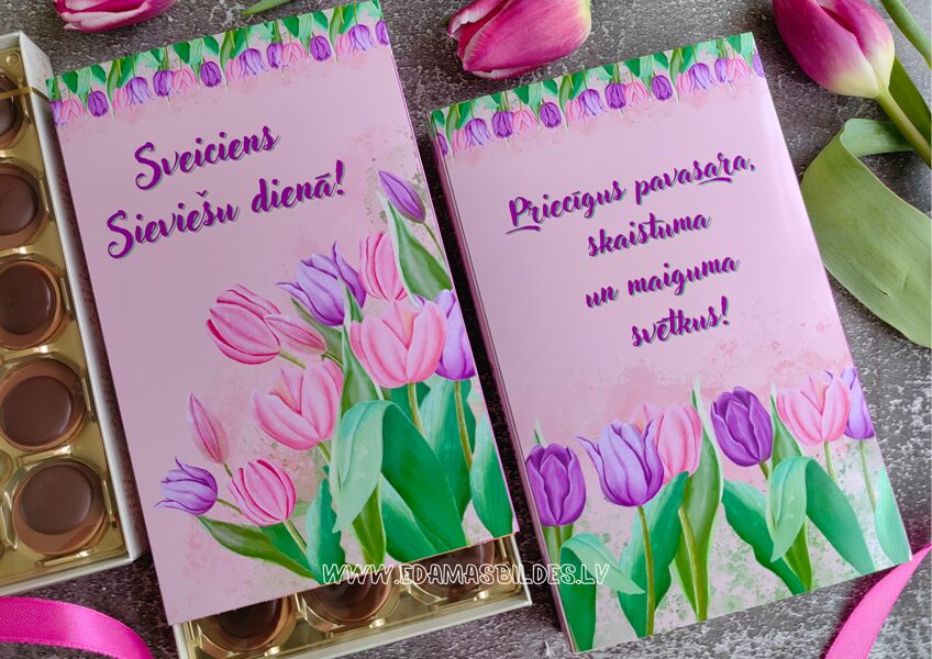 Konfektes kastītē "Sieviešu diena"