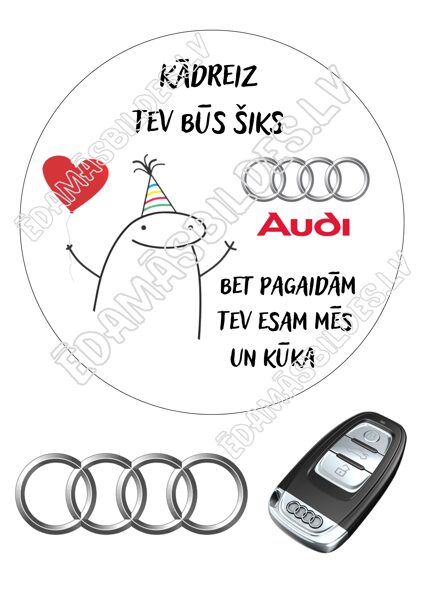 Cukura papīrs ar apdruku "Kādreiz....AUDI"