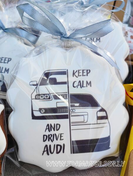 Mājas ingvera cepums "Keep calm & AUDI"