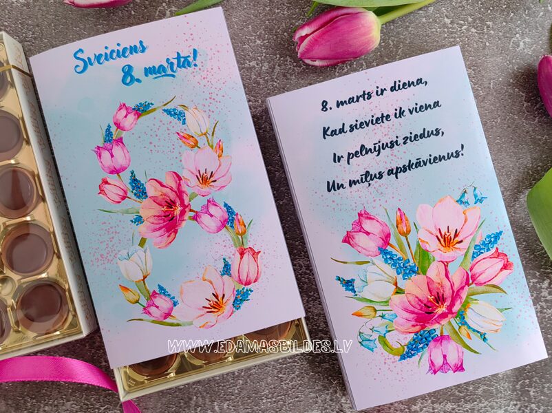 Konfektes kastītē "8. marts"