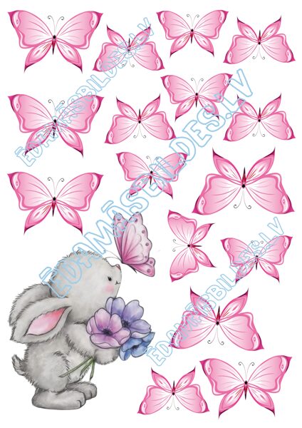 Cukura papīrs ar apdruku "Zaķitīs"