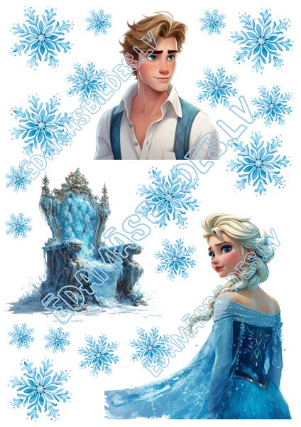 Cukura papīrs ar apdruku "Princese Elsa"