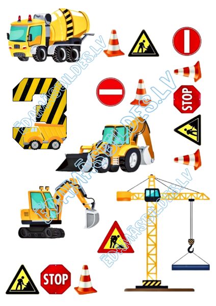 Cukura papīrs ar apdruku "Traktortehnika, 3"