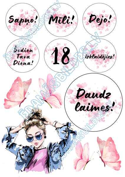 Cukura papīrs ar apdruku "18"