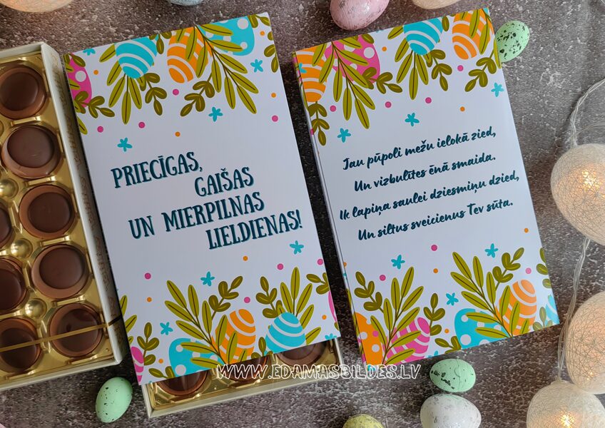 Konfektes kastītē " Gaišas Lieldienas! "