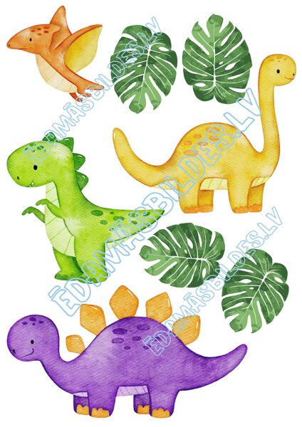 Cukura papīrs ar apdruku "Dinozauri 2"