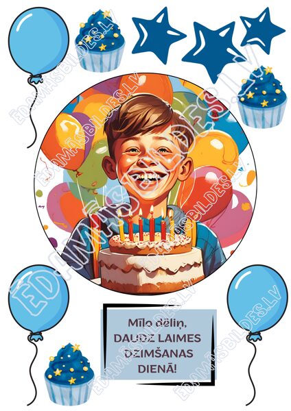 Cukura papīrs ar apdruku "Mīļajam dēlam" Nr5