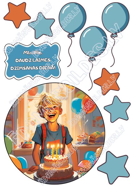 Cukura papīrs ar apdruku "Mīļajam dēlam" Nr6