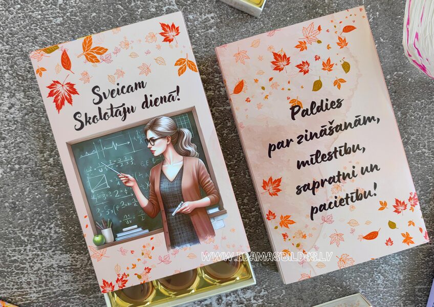 Konfektes kastītē "Sveicam kolotāju dienā!" Nr.2